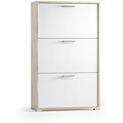 Kiamami Valentina Armario Zapatero de Madera - 3 Puertas, Frente Blanco Kiamami Valentina Armario Zapatero de Madera - 3 Puertas, Frente Blanco
