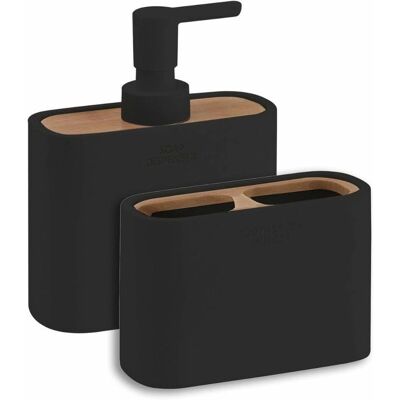 Kiamami Valentina - Juego de Accesorios de Baño 2 Pzas. Negro Kiamami Valentina - Juego de Accesorios de Baño 2 Pzas. Negro