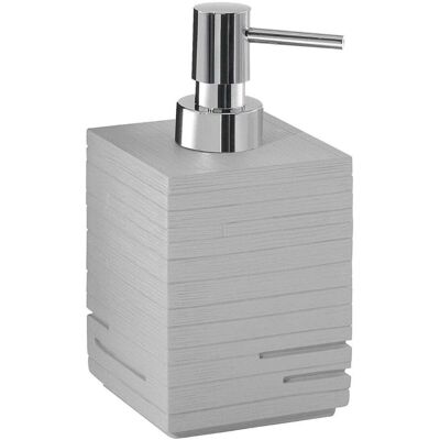 Dispensador de jabón de resina KIAMAMI VALENTINA - Gris - 420ml - Decoración de baño Dispensador de jabón de resina KIAMAMI VALENTINA - Gris - 420ml - Decoración de baño
