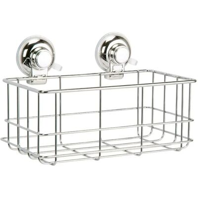 Kiamami Valentina - Cesta de Ducha - Rectangular, Menta, Cromo - Metal Duradero Kiamami Valentina - Cesta de Ducha - Rectangular, Menta, Cromo - Metal Duradero