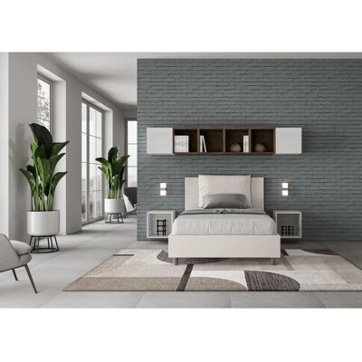 Marque Antea Lit plateforme capitonné 120x210cm - Fabriqué en Italie - Publicité Marque Antea Lit plateforme capitonné 120x210cm - Fabriqué en Italie - Publicité