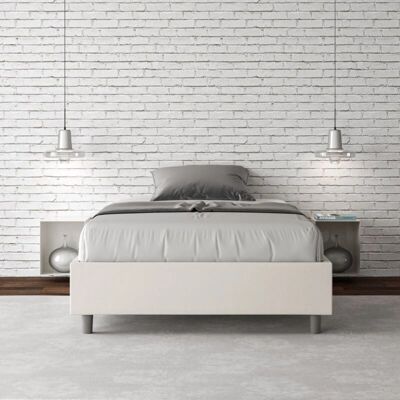 Lit Azelia Ityhome - 140x200cm, Blanc, Rangement, Moderne - Publicité Lit Azelia Ityhome - 140x200cm, Blanc, Rangement, Moderne - Publicité