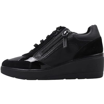 GEOX Ilde Black Women's Sneakers - Casual Sporty Shoes GEOX Ilde Black Women's Sneakers - Casual Sporty Shoes