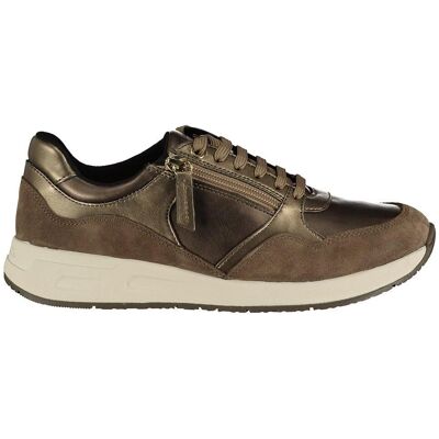 GEOX D36NQB 0BN22 Baskets - Taupe, Doré - Casual - Publicité GEOX D36NQB 0BN22 Baskets - Taupe, Doré - Casual - Publicité