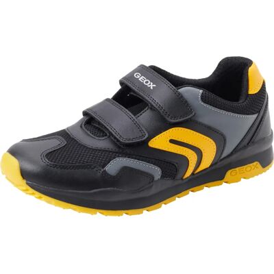 Geox J Pavel Breathable Low Cut Sneakers - Boys - Black/Yellow Geox J Pavel Breathable Low Cut Sneakers - Boys - Black/Yellow