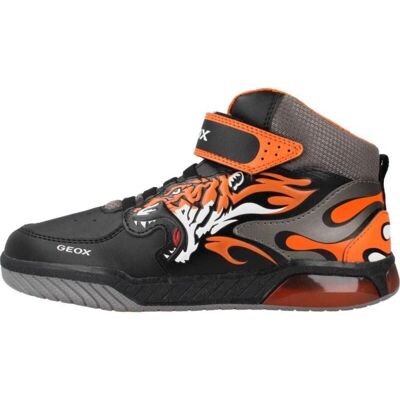 Geox - J Inek Boy C - Nero/Arancione - 35 - Boots Geox - J Inek Boy C - Nero/Arancione - 35 - Boots