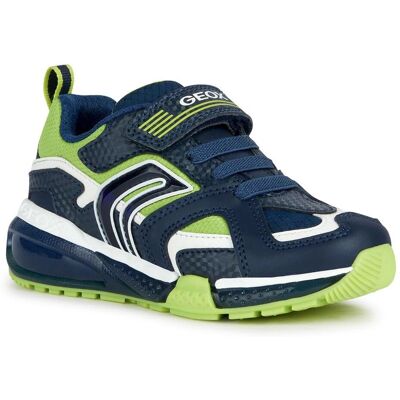 Baskets Geox Junior Bayonyc Marine Vert Lime - Chaussures décontractées pour garçons - Publicité Baskets Geox Junior Bayonyc Marine Vert Lime - Chaussures décontractées pour garçons - Publicité