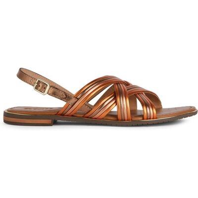 Geox Sandalette SOZY PLUS slät läder brun Geox Sandalette SOZY PLUS slät läder brun
