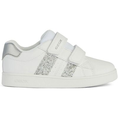 GEOX Enfants Eclyper Paillettes Baskets - Modèle J ECLYPER GIRL A, Argent - Publicité GEOX Enfants Eclyper Paillettes Baskets - Modèle J ECLYPER GIRL A, Argent - Publicité