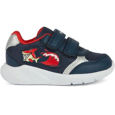 Geox B Sprintye Scarpe Ragazzo - Casual, Piatte, Blu Geox B Sprintye Scarpe Ragazzo - Casual, Piatte, Blu