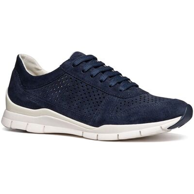 Geox D Sukie B Baskets en cuir - Jean foncé - Taille 3 - Publicité Geox D Sukie B Baskets en cuir - Jean foncé - Taille 3 - Publicité