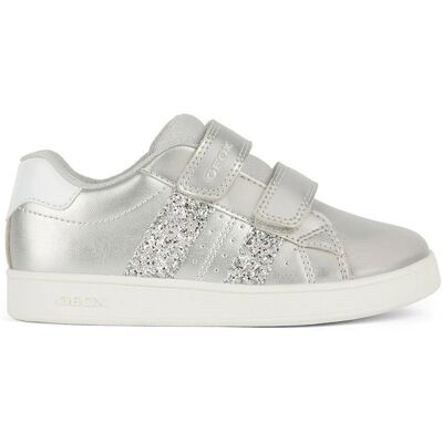 Geox Meisjes Zilveren Eclyper Sneakers Geox Meisjes Zilveren Eclyper Sneakers
