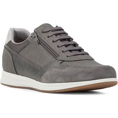GEOX Avery B Grijze Sneakers - Leder & Textiel, Multicolor - Sneakers GEOX Avery B Grijze Sneakers - Leder & Textiel, Multicolor - Sneakers