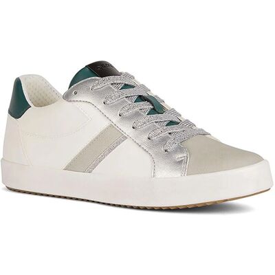 GEOX D456HC 000BC Schoenen - Lederen Casual Wit GEOX D456HC 000BC Schoenen - Lederen Casual Wit