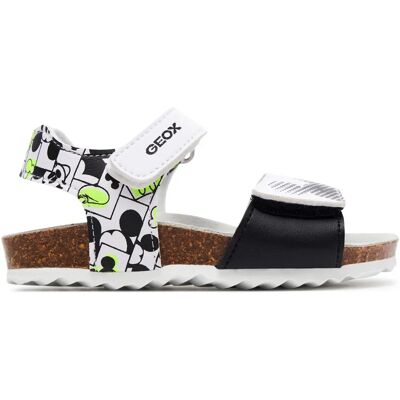 Sandali Geox B Chalki Bambino Bianco/Giallo Fluorescente - Scarpe Sandali Geox B Chalki Bambino Bianco/Giallo Fluorescente - Scarpe