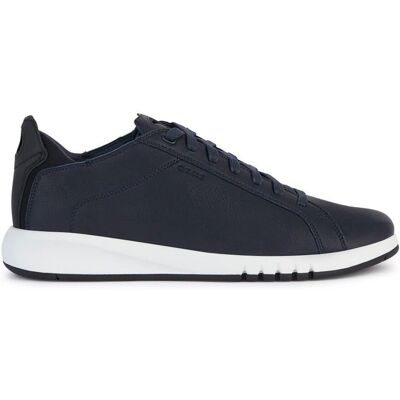 Baskets en cuir Geox Aerantis Marine/Noir - Sneakers - Publicité Baskets en cuir Geox Aerantis Marine/Noir - Sneakers - Publicité