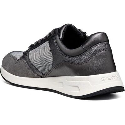 GEOX Bulmya Donkergrijze Sneakers - Dames GEOX Bulmya Donkergrijze Sneakers - Dames