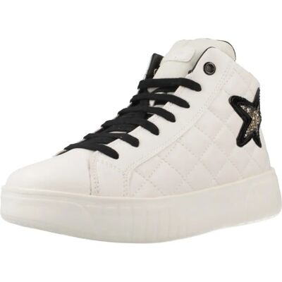 Geox J Mikiroshi Dziewczynka Écru - Sneakers Geox J Mikiroshi Dziewczynka Écru - Sneakers