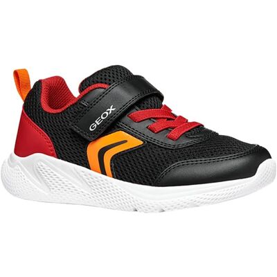Geox Junior Sprintye Boys Sports Trainers - Black/Red - Supportive Sole - Sports Trainers Geox Junior Sprintye Boys Sports Trainers - Black/Red - Supportive Sole - Sports Trainers