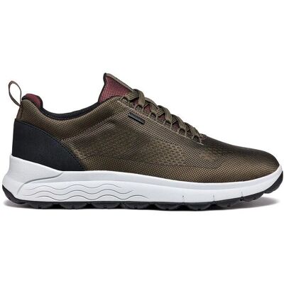 GEOX Spherica 4x4 Abx Men Military Green/Burgundy Urban Waterproof Sneakers GEOX Spherica 4x4 Abx Men Military Green/Burgundy Urban Waterproof Sneakers