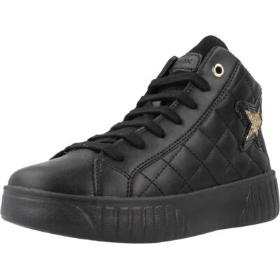 GEOX Mikiroshi Black/Platinum Girls Sneakers - Shoes GEOX Mikiroshi Black/Platinum Girls Sneakers - Shoes