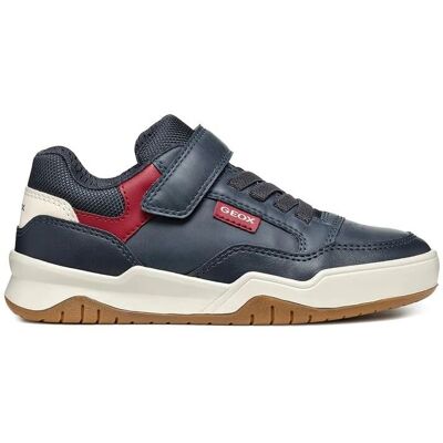 GEOX Kids' Perth Navy Dark Red Trainers - Sneaker GEOX Kids' Perth Navy Dark Red Trainers - Sneaker