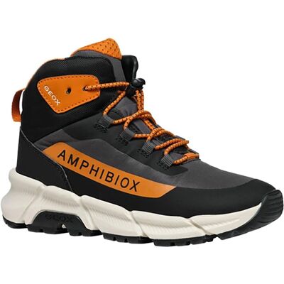 GEOX Kinder Dunkelgrau/Orange Wasserdichte Mid-Cut Sneakers - Sneakers GEOX Kinder Dunkelgrau/Orange Wasserdichte Mid-Cut Sneakers - Sneakers