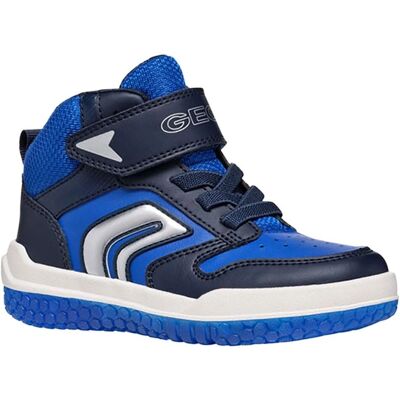 Geox Buzzerlight Navy/Royal High-Top Sneakers - Basketball Style Geox Buzzerlight Navy/Royal High-Top Sneakers - Basketball Style