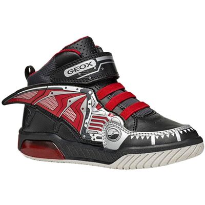 GEOX Inek Black/Red Breathable Sneakers - Sneakers GEOX Inek Black/Red Breathable Sneakers - Sneakers