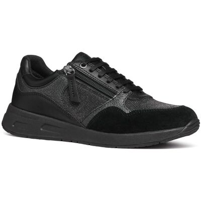 GEOX Bulmya Black Sneakers - Breathable, Water-Resistant Urban Shoes GEOX Bulmya Black Sneakers - Breathable, Water-Resistant Urban Shoes