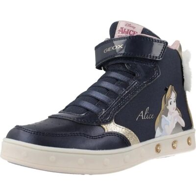 Geox J Skylin Baskets Fille Bleu - Baskets - Publicité Geox J Skylin Baskets Fille Bleu - Baskets - Publicité