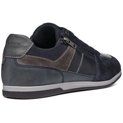 Geox Renan B Suede Navy/Grey Trainers - Sneakers Geox Renan B Suede Navy/Grey Trainers - Sneakers