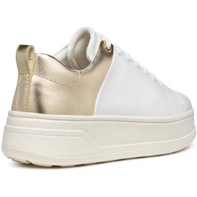 Geox - D Spherica Ecub-2 - Wit - Goud - Schoenen Geox - D Spherica Ecub-2 - Wit - Goud - Schoenen