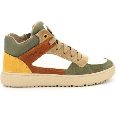 Geox J Theleven Groene Sneakers - Jongens Casual Schoenen Geox J Theleven Groene Sneakers - Jongens Casual Schoenen
