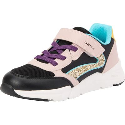 Geox J Loftus Zwarte Sneakers - Schoen Geox J Loftus Zwarte Sneakers - Schoen