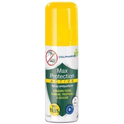 Colpharma Spray Repellente Antizanzare Max Protection Attivo 75ml - Repellente Colpharma Spray Repellente Antizanzare Max Protection Attivo 75ml - Repellente