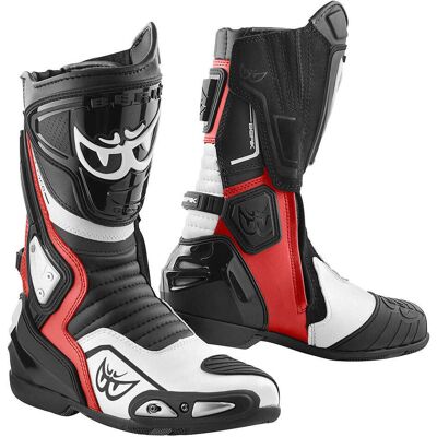 Berik - Donington 1563-BK - Nero Rosso Fluo - 43 - Motorcycle Boots Berik - Donington 1563-BK - Nero Rosso Fluo - 43 - Motorcycle Boots