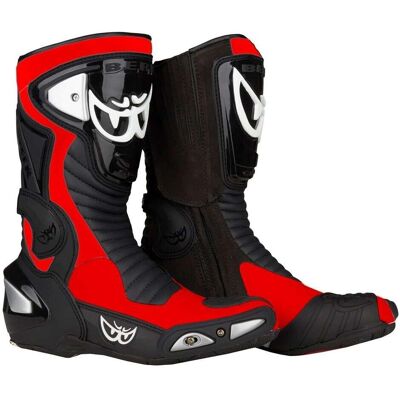Berik - Race X Evo 1289-BK - Nero Rosso Flu - Stivali da moto Berik - Race X Evo 1289-BK - Nero Rosso Flu - Stivali da moto