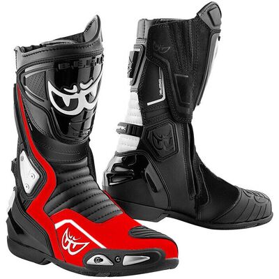 Berik - Donington - Nero - Rosso - Stivali da moto Berik - Donington - Nero - Rosso - Stivali da moto