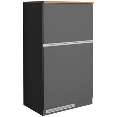 Kochstation KS-Sole - Komplettküchen-Set, Grau, 90x165x60cm - Küche Kochstation KS-Sole - Komplettküchen-Set, Grau, 90x165x60cm - Küche