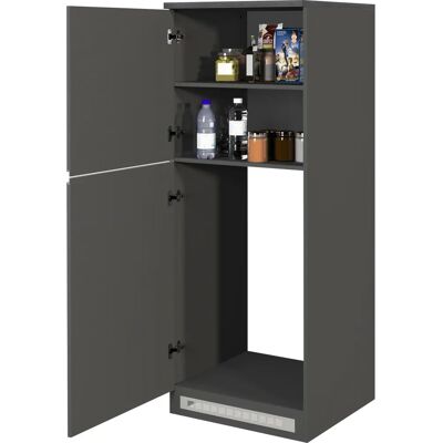 Kochstation KS-Sole Armoire de Cuisine - Bois, Anthracite, 165cm de haut - Publicité Kochstation KS-Sole Armoire de Cuisine - Bois, Anthracite, 165cm de haut - Publicité