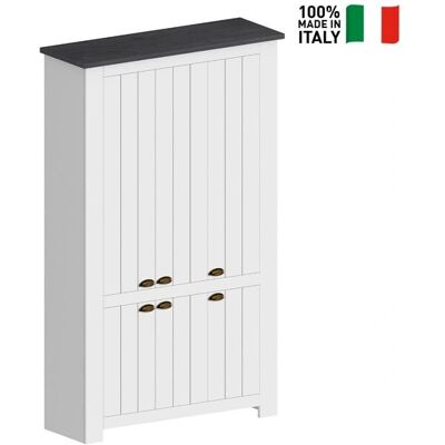 Zapatero TECNOS FIGO - 6 Puertas, Blanco/Schiefer Zapatero TECNOS FIGO - 6 Puertas, Blanco/Schiefer