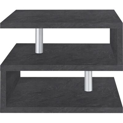 Mesa de centro gris INOSIGN - 55x55 cm - Diseño moderno Mesa de centro gris INOSIGN - 55x55 cm - Diseño moderno