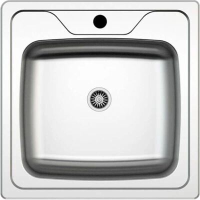 Lavello da Cucina in Acciaio Inox Samet N24435AS - 50x50cm Monovasca Lavello da Cucina in Acciaio Inox Samet N24435AS - 50x50cm Monovasca