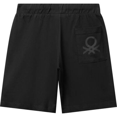 Benetton Black Kids Cotton Bermudas - Shorts Benetton Black Kids Cotton Bermudas - Shorts