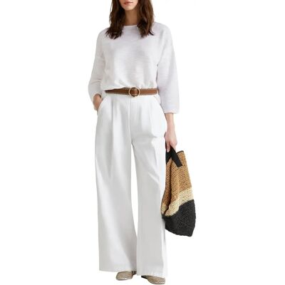 Benetton Modèle Pull Lin Mélangé - Femme Benetton Modèle Pull Lin Mélangé - Femme
