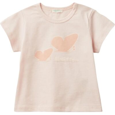T-shirt en coton biologique Benetton Pêche - Enfants T-shirt en coton biologique Benetton Pêche - Enfants