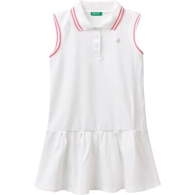 Benetton Modèle 2XL Robe Blanche pour Enfants - Robe Benetton Modèle 2XL Robe Blanche pour Enfants - Robe