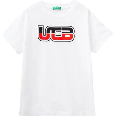 Benetton S Organiczne Bawełniane T-shirt - Dzieci Benetton S Organiczne Bawełniane T-shirt - Dzieci