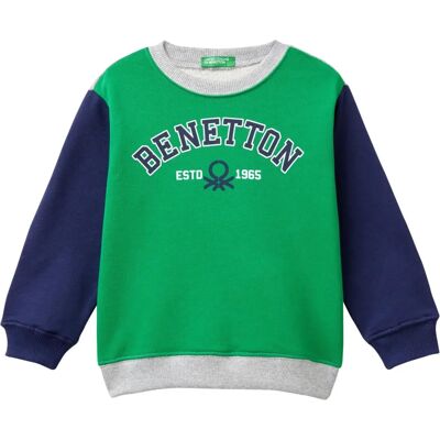 Benetton Model Bluza - Dziecięca Organiczna Bawełna, Wielokolorowa Benetton Model Bluza - Dziecięca Organiczna Bawełna, Wielokolorowa